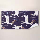 Cute cartoon deer seamless pattern, nursery backgr badhanddoek (Badhanddoek)