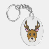 Cute Cartoon Deer Sleutelhanger (Voorkant Links)