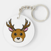 Cute Cartoon Deer Sleutelhanger (Achterkant)