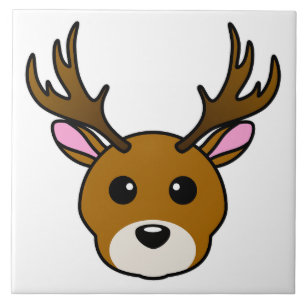 Cute Cartoon Deer Tegeltje