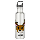 Cute Cartoon Deer Waterfles (Voorkant)