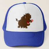 Cute Cartoon die Wild Boar Trucker Hat Trucker Pet (Voorkant)