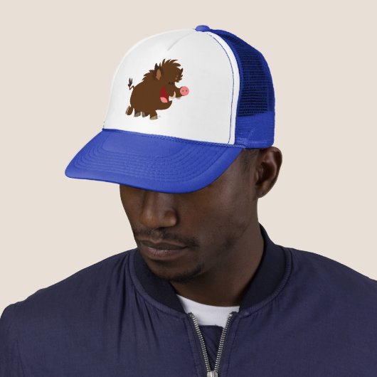 Cute Cartoon die Wild Boar Trucker Hat Trucker Pet (In situ)