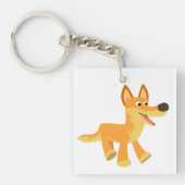 Cute Cartoon Dingo AcrylSleutelhanger Sleutelhanger (Voorkant)