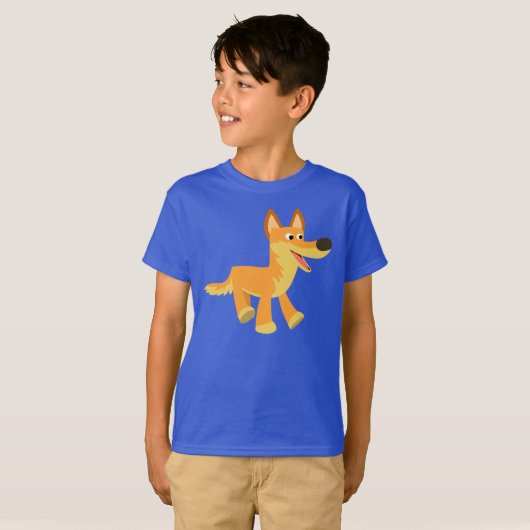 Cute Cartoon Dingo Children T-Shirt (Voorkant volledig)