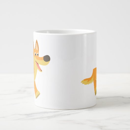 Cute Cartoon Dingo Grote Koffiekop (Voorkant)
