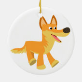 Cute Cartoon Dingo Keramisch Ornament (Achterkant)