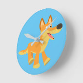 Cute Cartoon Dingo Ronde Klok (Hoek)