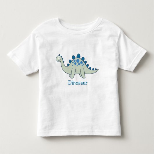 Cute Cartoon Dinosaur Animal Boys Blue Green Fun Kinder Shirts (Voorkant)