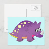 Cute Cartoon Dinosaur Briefkaart (Voorkant / Achterkant)