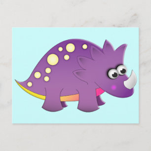 Cute Cartoon Dinosaur Briefkaart