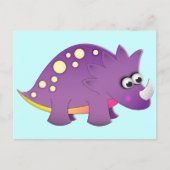 Cute Cartoon Dinosaur Briefkaart (Voorkant)