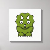 Cute Cartoon Dinosaur Canvas Afdruk (Voorkant)