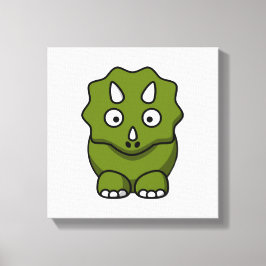 Cute Cartoon Dinosaur Canvas Afdruk