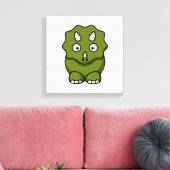 Cute Cartoon Dinosaur Canvas Afdruk (Insitu (Woonkamer))