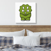 Cute Cartoon Dinosaur Canvas Afdruk (Insitu (Slaapkamer))