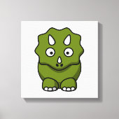 Cute Cartoon Dinosaur Canvas Afdruk (Voorkant)