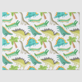 Cute Cartoon Dinosaur Decoupage Tissuepapier