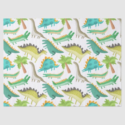 Cute Cartoon Dinosaur Decoupage Tissuepapier (Voorkant)