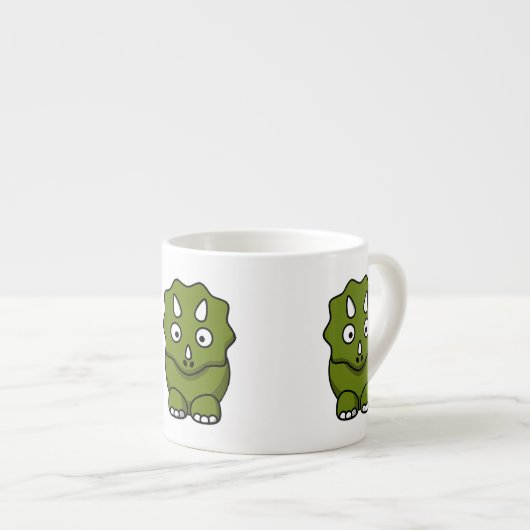 Cute Cartoon Dinosaur Espresso Kop (Voorkant rechts)