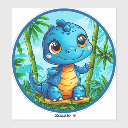 Cute Cartoon Dinosaur Leuke Kindersticker Sticker (Vel)
