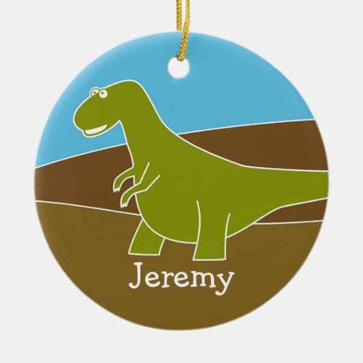 Cute Cartoon Dinosaur Ornament (Voorkant)