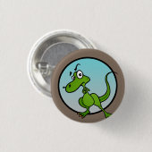 CUTE CARTOON DINOSAUR ROUND BUTTON (Voorkant /achterkant)