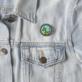 CUTE CARTOON DINOSAUR ROUND BUTTON (In situ)