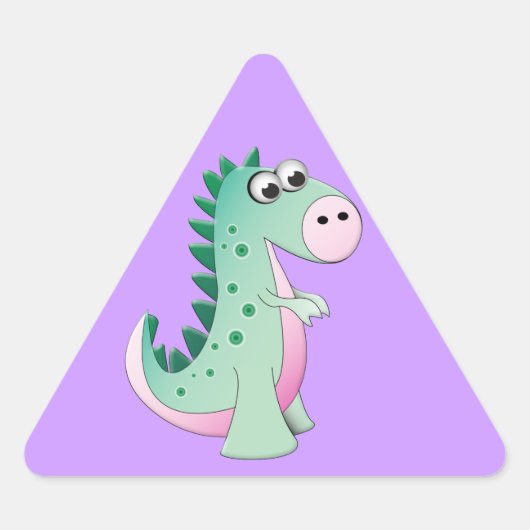 Cute Cartoon Dinosaur Sticker (Voorkant)