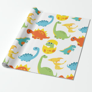 Cute cartoon dinosaurs cadeaupapier