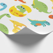 Cute cartoon dinosaurs cadeaupapier (Hoek)