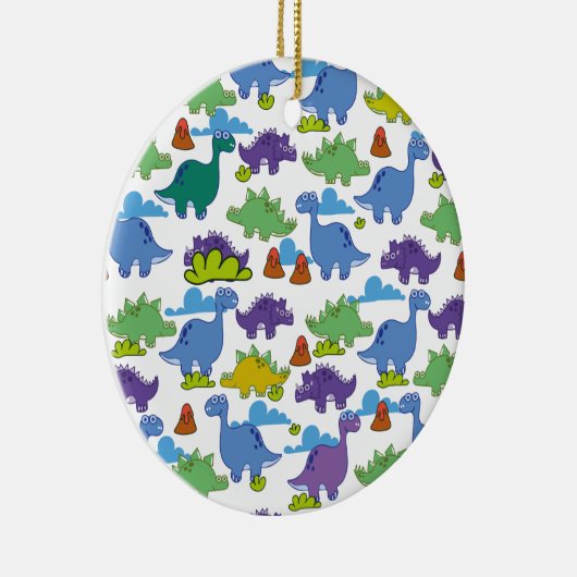Cute Cartoon Dinosaurs Keramisch Ornament (Rechts)