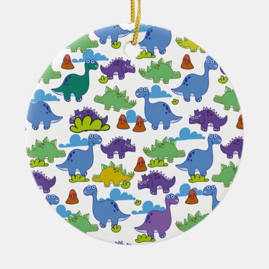 Cute Cartoon Dinosaurs Keramisch Ornament (Voorkant)