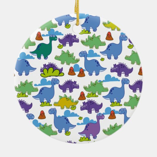 Cute Cartoon Dinosaurs Keramisch Ornament (Achterkant)
