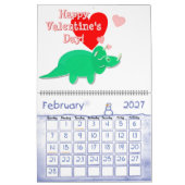 Cute Cartoon Dinosaurs Kinder agenda Kalender (Feb 2027)