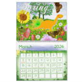 Cute Cartoon Dinosaurs Kinder agenda Kalender (Mar 2026)