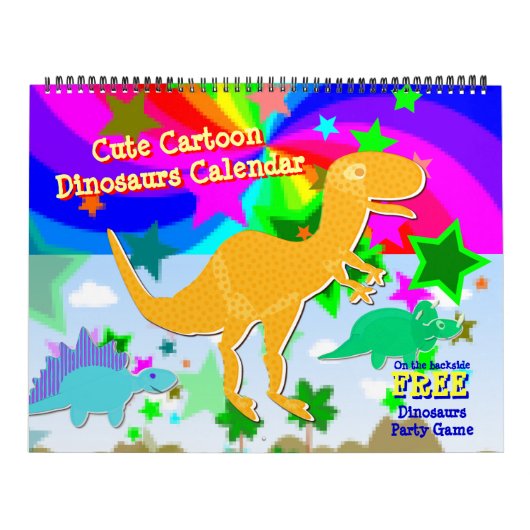 Cute Cartoon Dinosaurs Kinder agenda Kalender (Hoes)