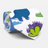 Cute Cartoon Dinosaurs Stropdas (Opgerold)
