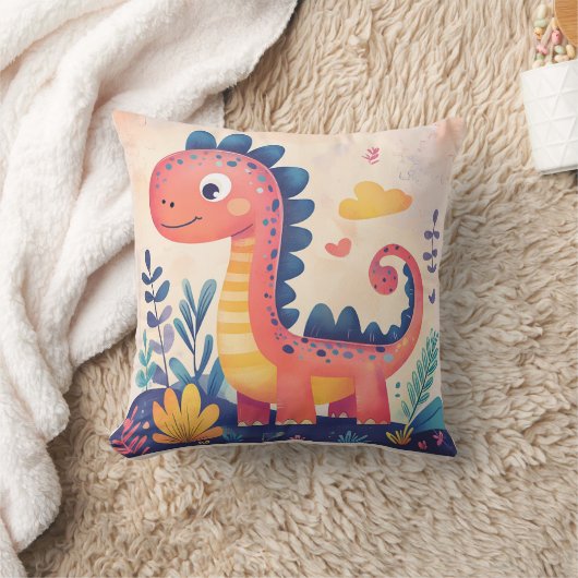  Cute Cartoon Dinosaurus Illustratie Peuter Kussen (Deken)