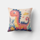  Cute Cartoon Dinosaurus Illustratie Peuter Kussen (Achterkant)
