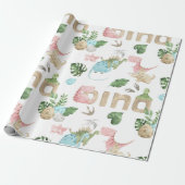 Cute cartoon dinosaurussen voor het verpakken van  cadeaupapier (Uitgerold)