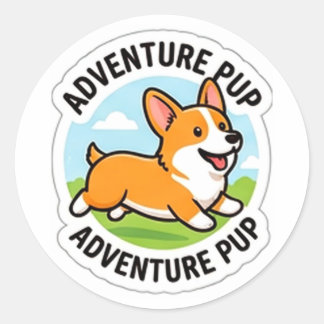 Cute Cartoon Dog Adventure Lover Vinyl Sticker