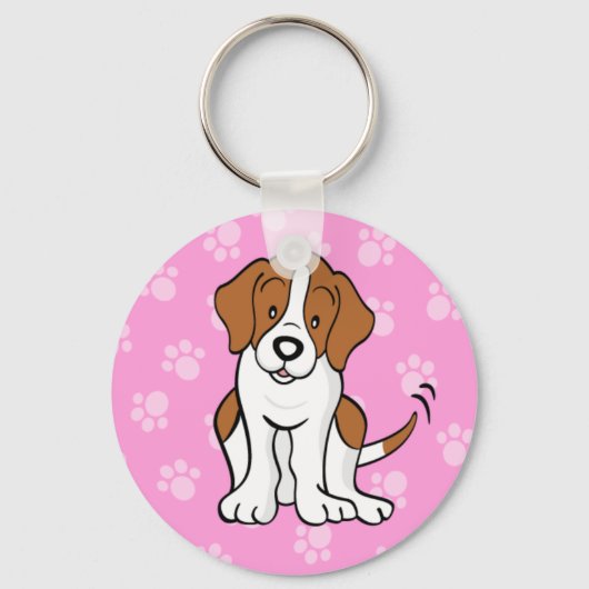 Cute Cartoon Dog Beagle Sleutelhanger (Voorkant)