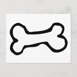 Cute Cartoon Dog Bone Briefkaart