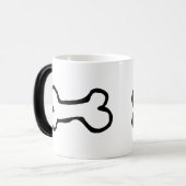 Cute Cartoon Dog Bone Magische Mok (Voorkant links)