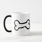 Cute Cartoon Dog Bone Magische Mok (Links)