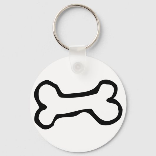 Cute Cartoon Dog Bone Sleutelhanger (Voorkant)