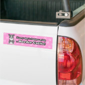 Cute Cartoon Dog Border Collie Bumpersticker (Op Truck)
