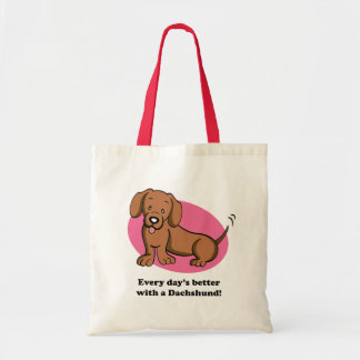 Cute Cartoon Dog Dachshund Bag Tote Bag