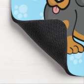 Cute Cartoon Dog Dachshund Mousepad Muismat (Hoek)